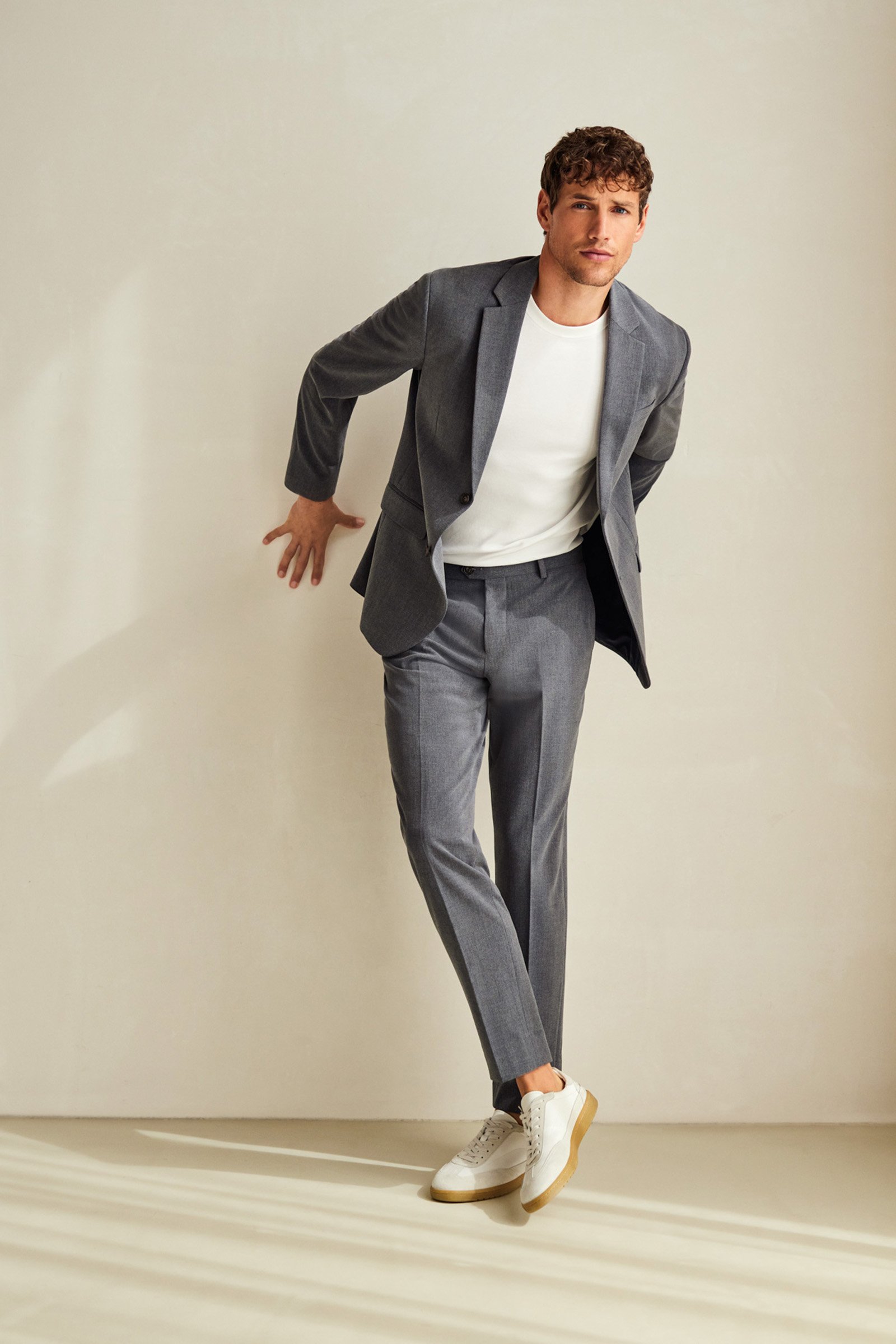 slim fit pantalon Fundamentals Grijs