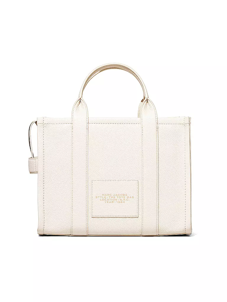 MARC JACOBS Ledertasche - Tote Bag  THE MEDIUM TOTE LEATHER weiss