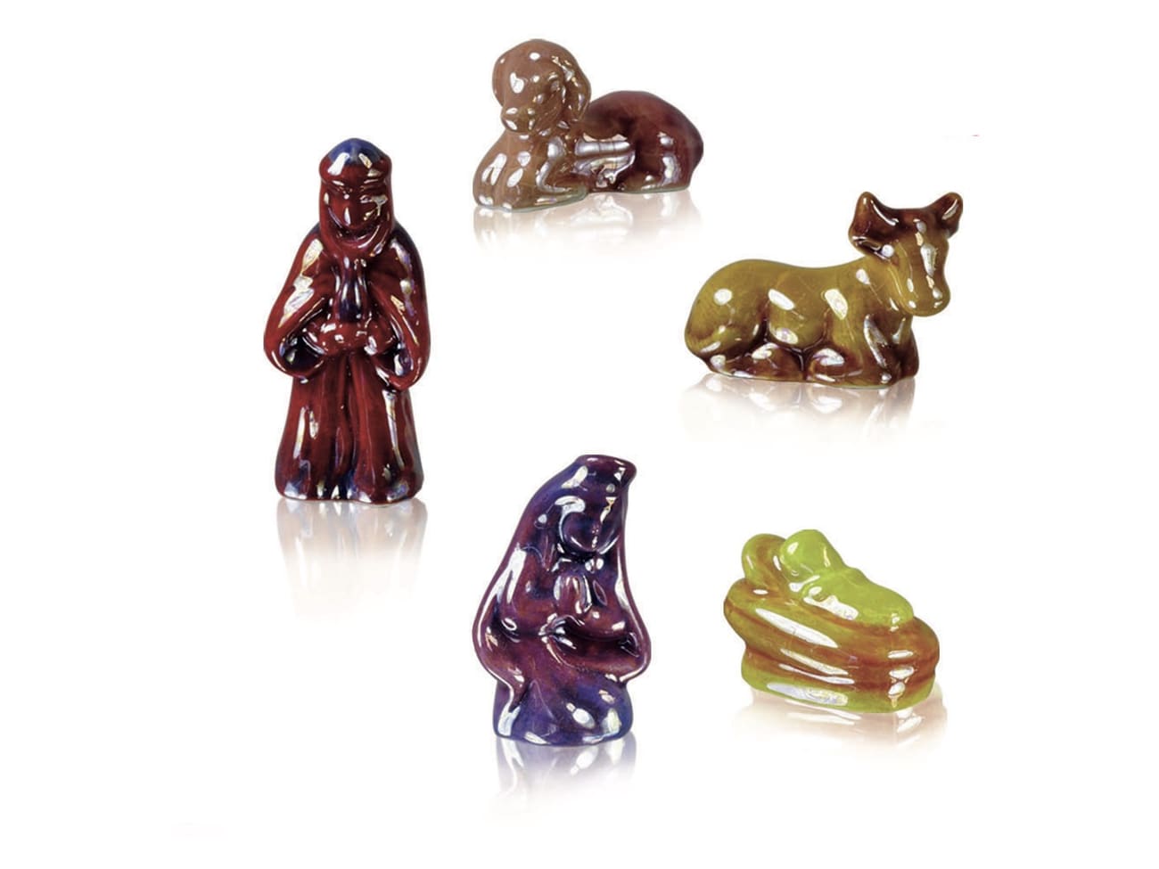 Fèves - La crèche solennelle nacrée - Collection 2025 - Sachet de 5 fèves - Prime