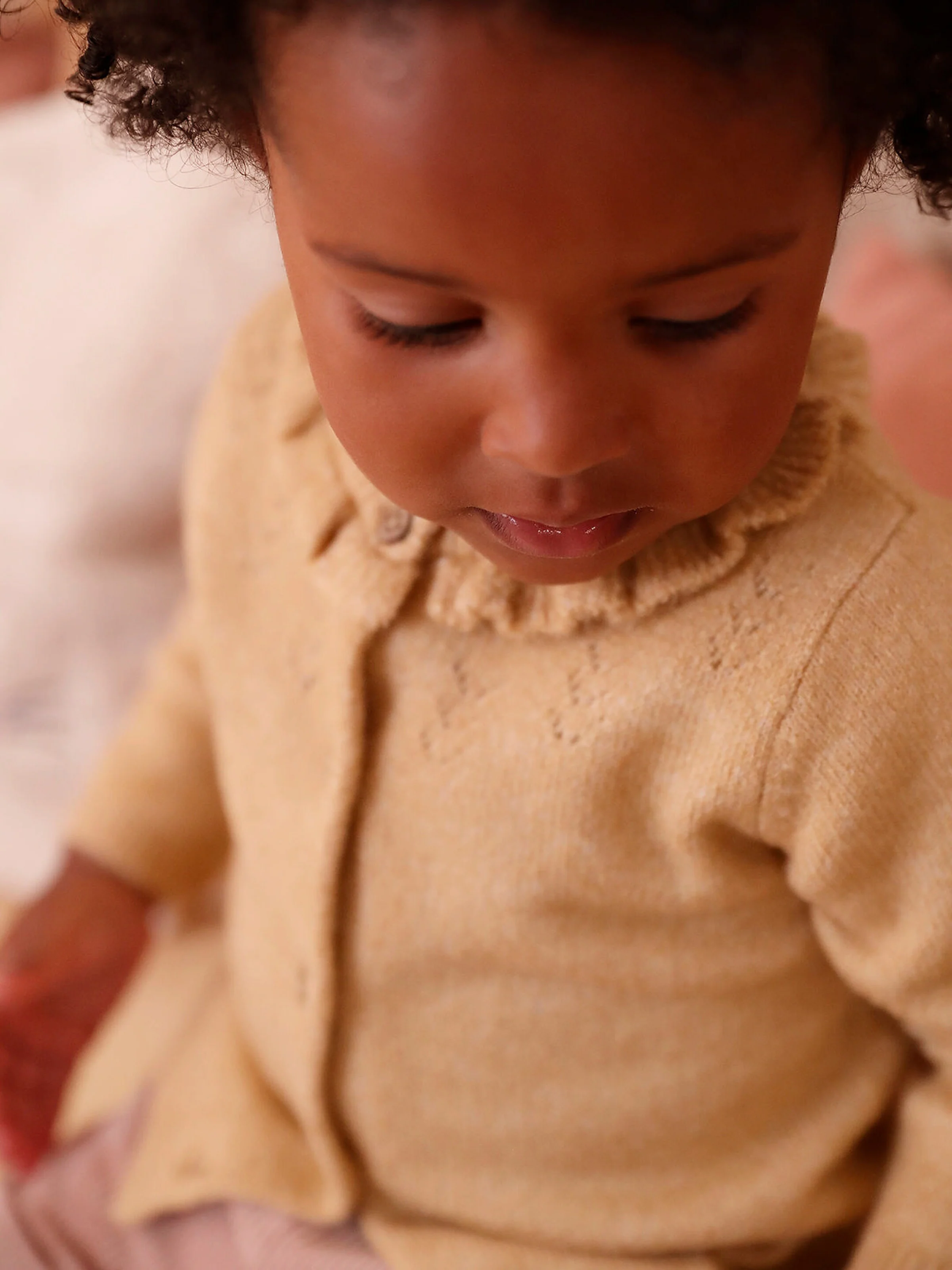 Vertbaudet Mädchen Baby Strickjacke ocker