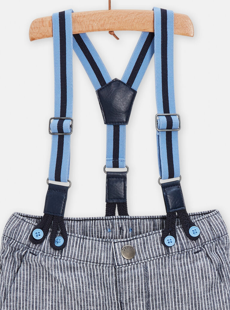 Pantalon cérémonie à bretelles pour bébé garçon