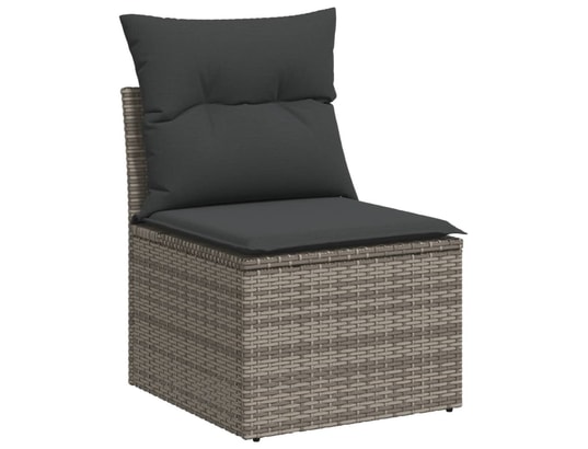 VIDAXL - Salon extérieur Salon de jardin 6 pcs avec coussins gris résine tressée