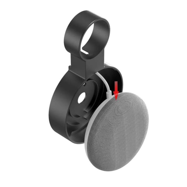 Veggfeste / henger til Google Nest Mini Gen 2 Black