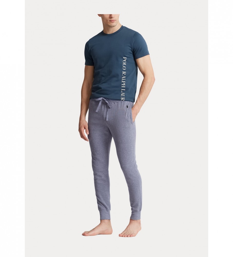 Camiseta azul com o logotipo da Ralph Lauren