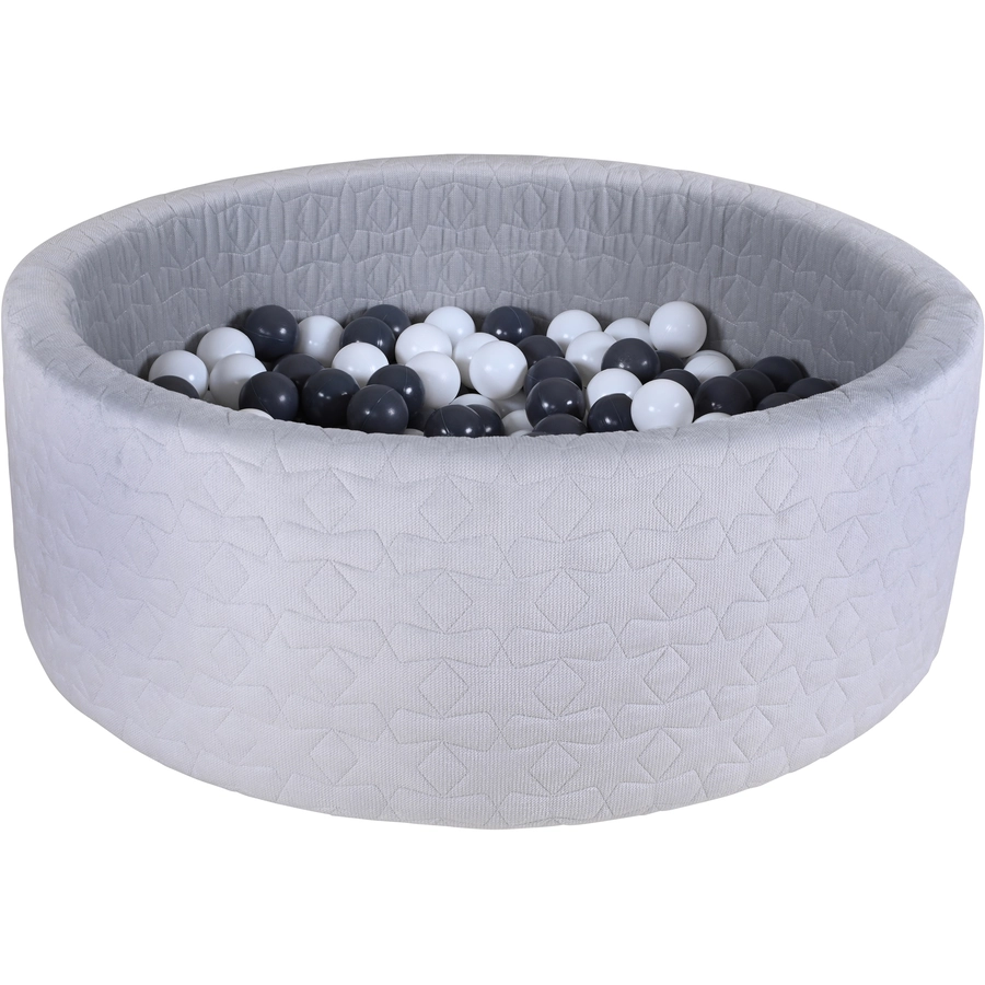 knorr toys® Bällebad soft - Cosy geo grey - 300 balls greycreme grau