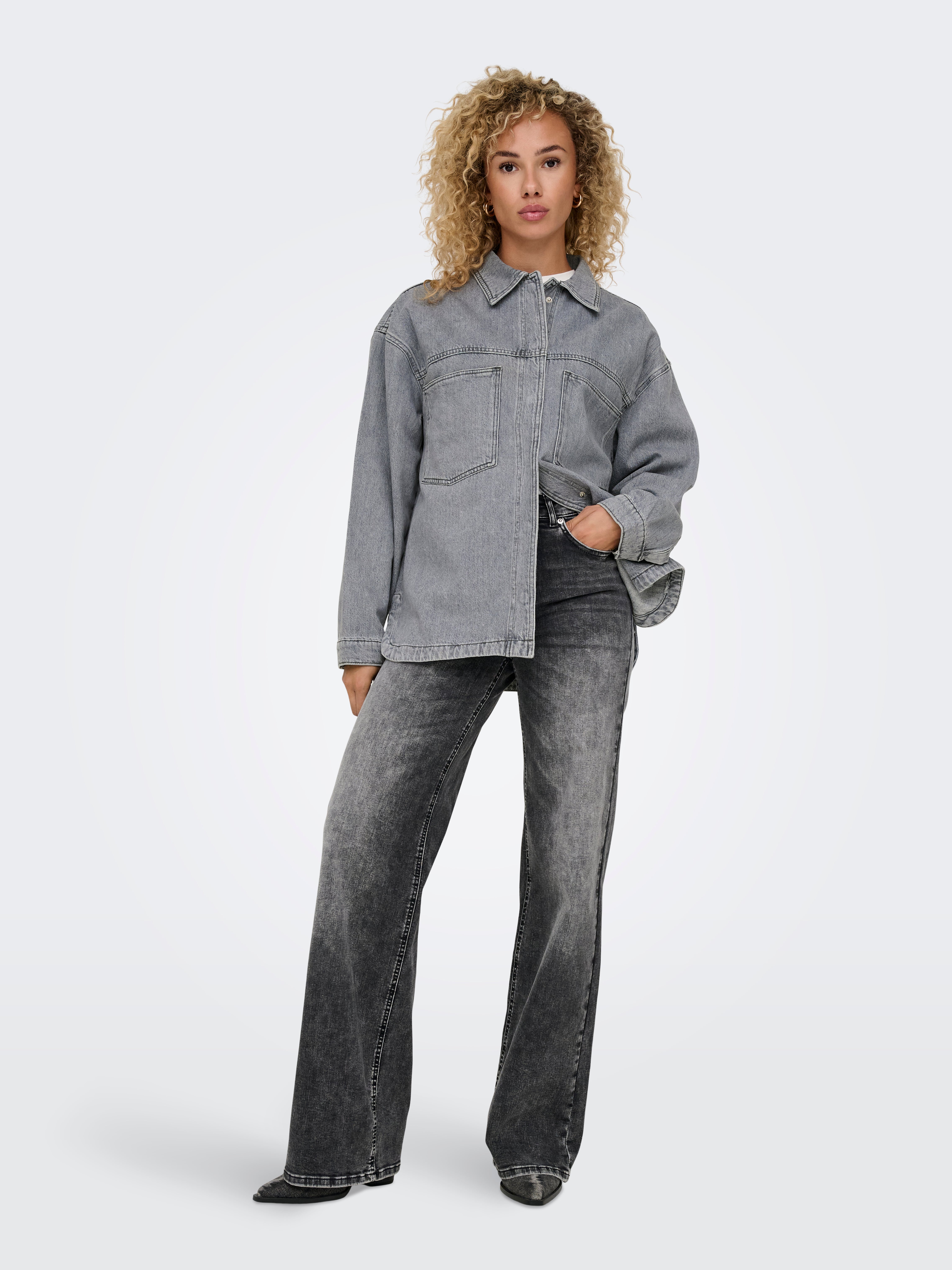 ONLEMMIE Jeanshemd Medium Grey Denim