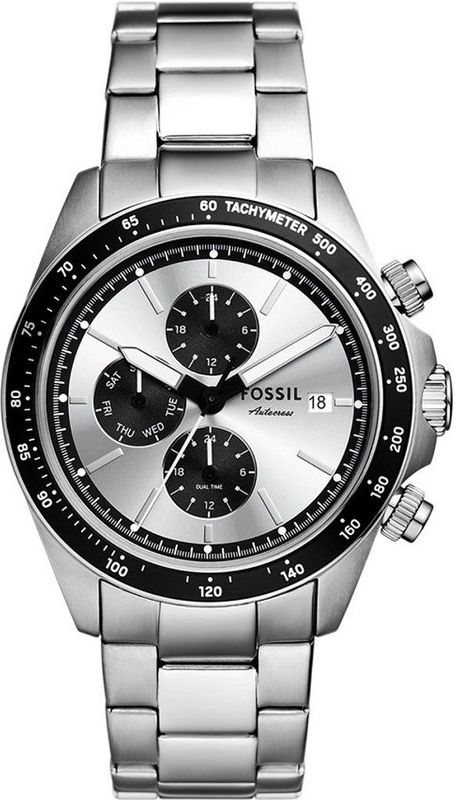 Fossil - Autocross - Horloge - Zilver - 42 mm