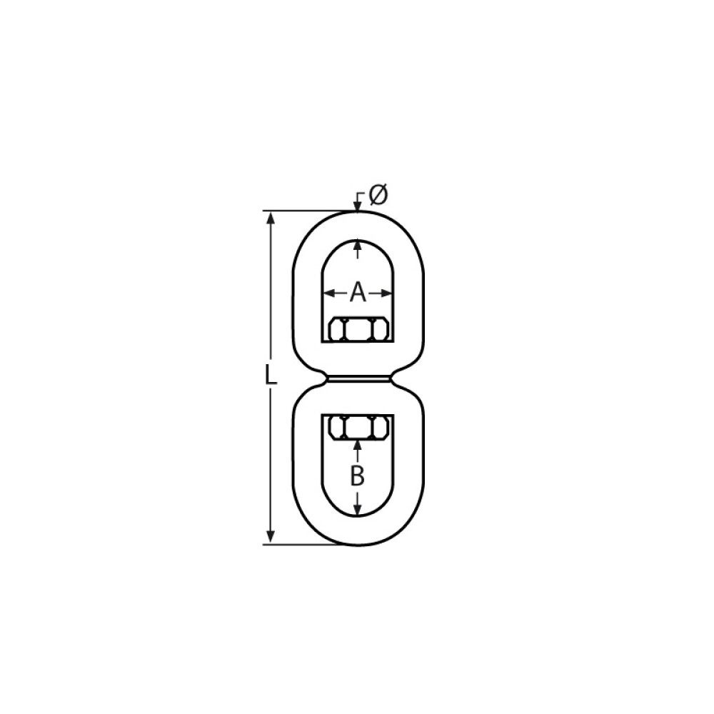 SVIVEL ØYE 8254 A4 6MM