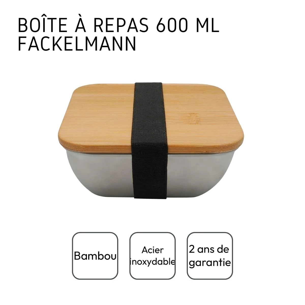 Boîte à repas isotherme en inox qui passe au microonde 600 ml Move Fac