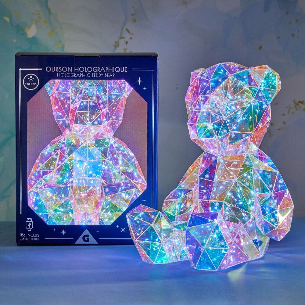 Ourson holographique lumineux 150LED