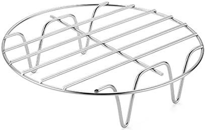 Oven-grillrooster, rond grillrooster van roestvrij staal, vaatwasmachinebestendig rooster, robuust stoom, multifunctioneel ovenrooster, soeppan, luchtfriteuse-inmaken, ovengrill voor vlees,