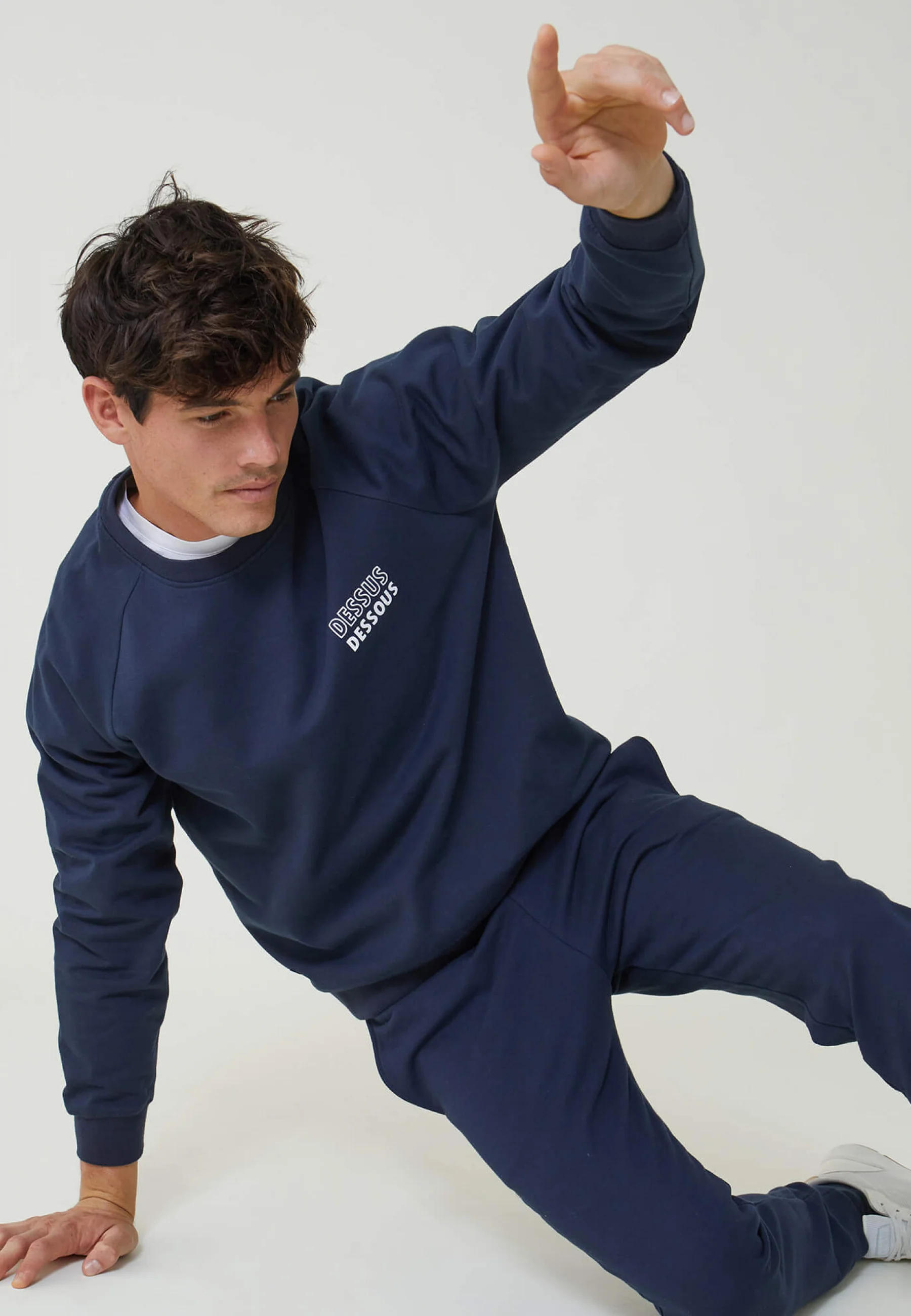 Sweat-shirt en molleton gratté-Cheikh Marine