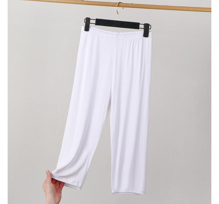 KUMI - Effen Capri-joggingbroek met elastische taille