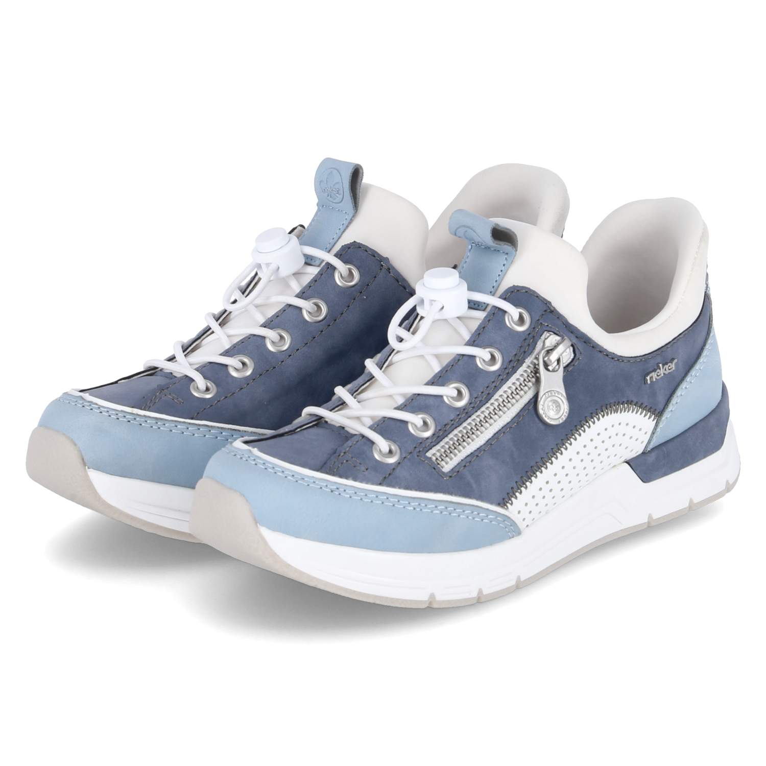 Rieker Slip-On-Sneaker - ciel/weiss/lightblue/reinweiss