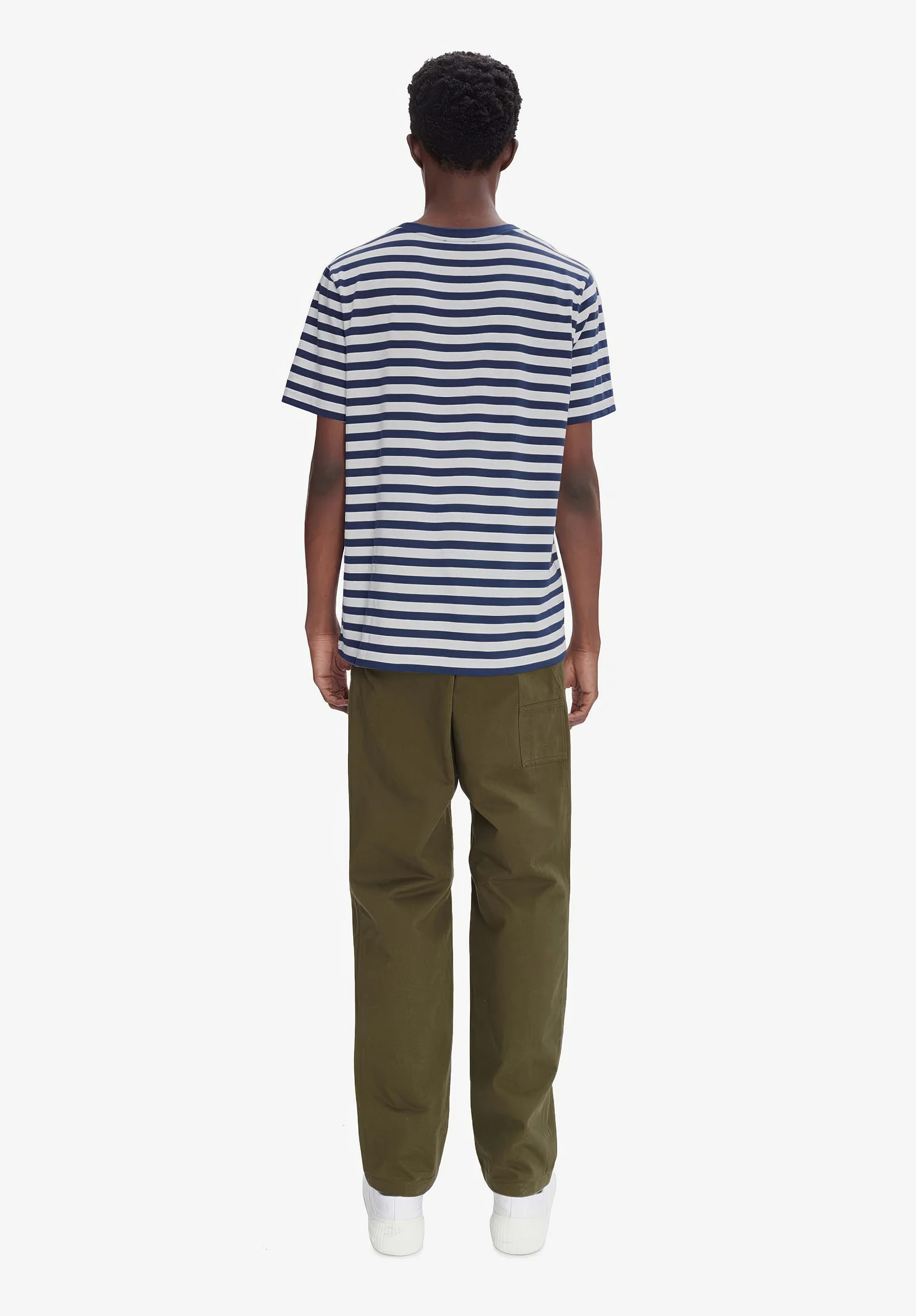 T-Shirt Standard A.P.C. Brodé Rayé Unisexe - Dark navy
