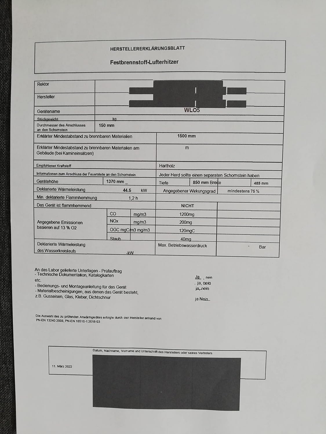 Warmluftofen,Holzofen,Werkstattofen,Kaminofen 50KW