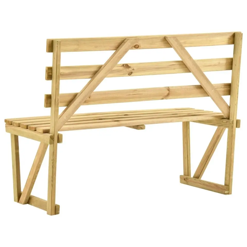 vidaXL - Tuinbank - Groen - Geïmpregneerd grenenhout - 120 cm