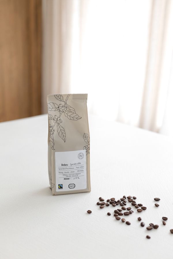 Koffiebonen, biologisch, Andoro Peru/Indonesië, 250 gram