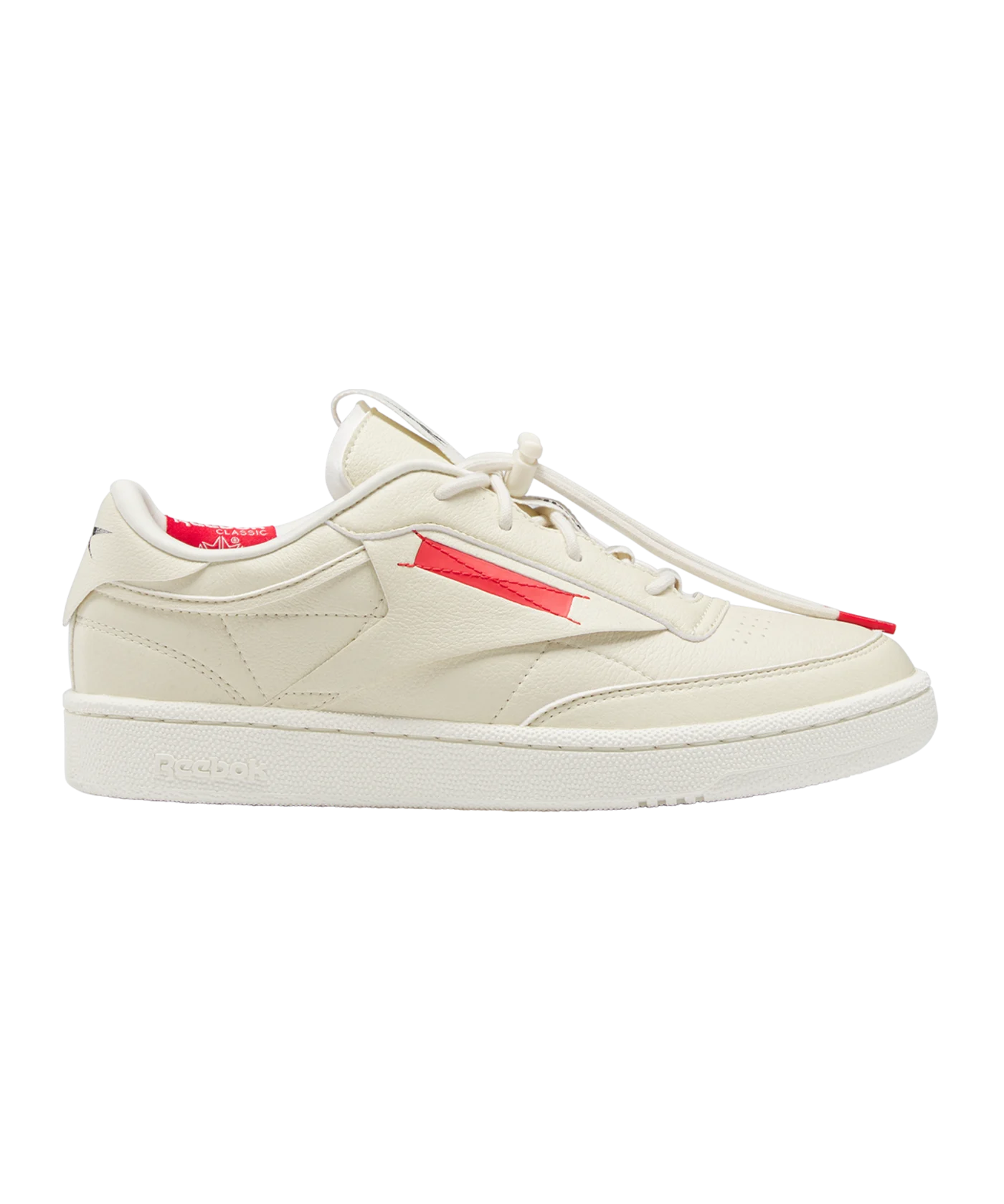 Reebok Club C 85 Vegan Beige Rot Schwarz