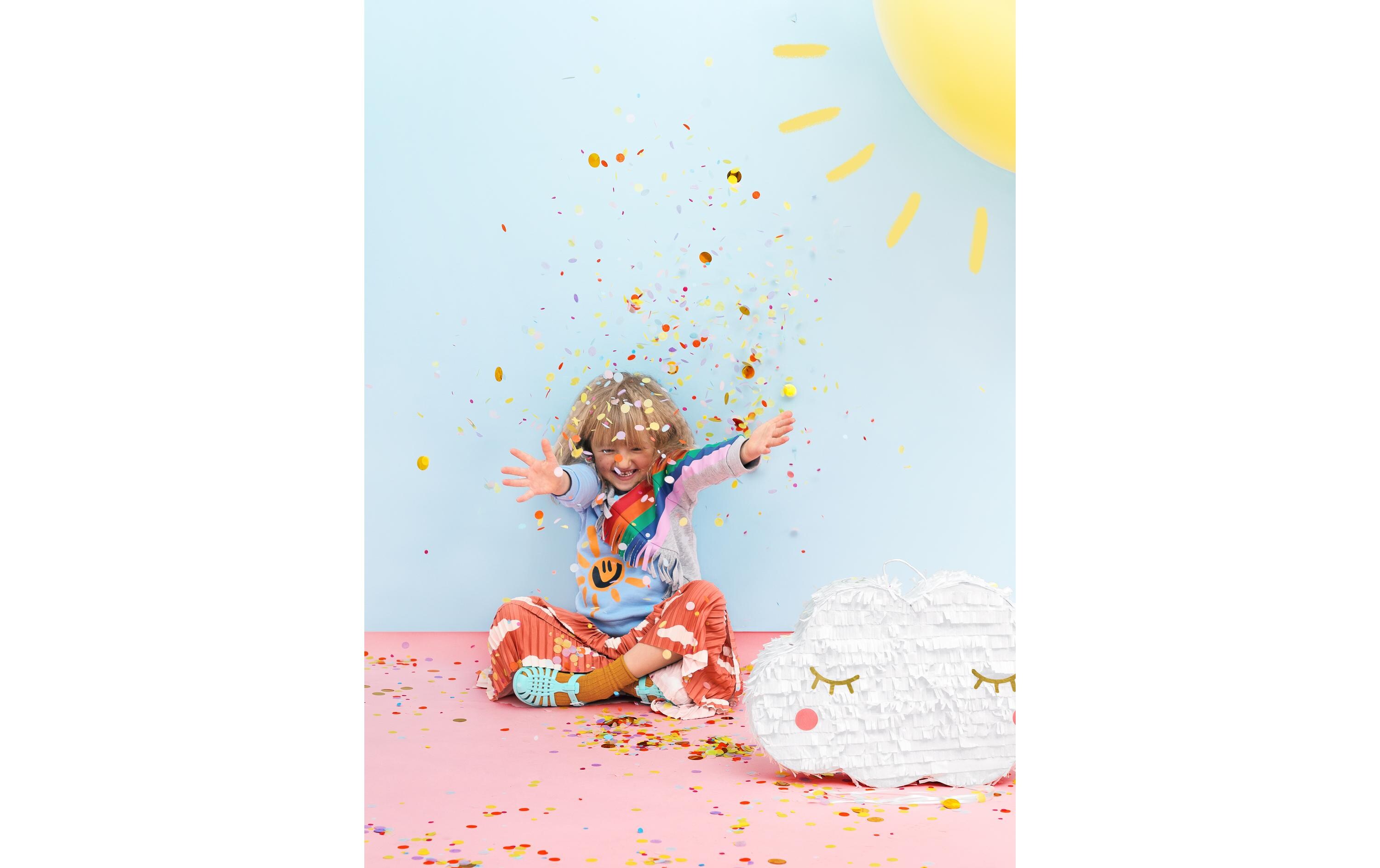 Pinata Wolke, 50 x 32 x 9 cm, Weiss, 1 StückPiñata zum Befüllen mit Geschenken, Süssigkeiten etc.