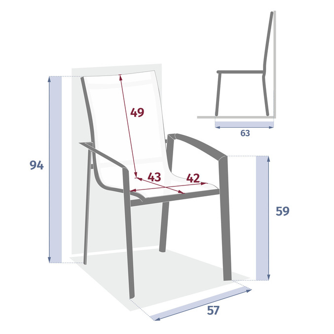 Ensemble table de jardin extensible AXIOME + 12 fauteuils AXANT Argile