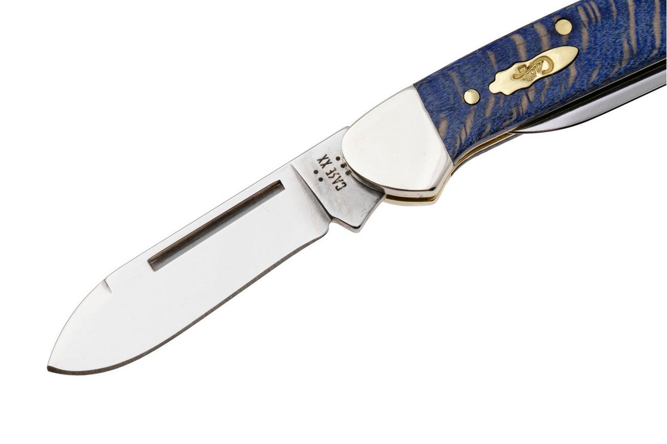 Case Baby Butterbean, Smooth Blue Sycamore Wood 63733, 72132 SS zakmes