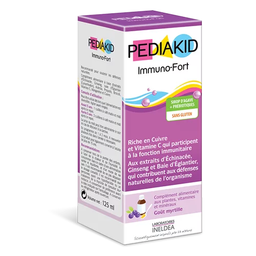 Sirop Immuno-Fort Goût Myrtille Pediakid - 125ml