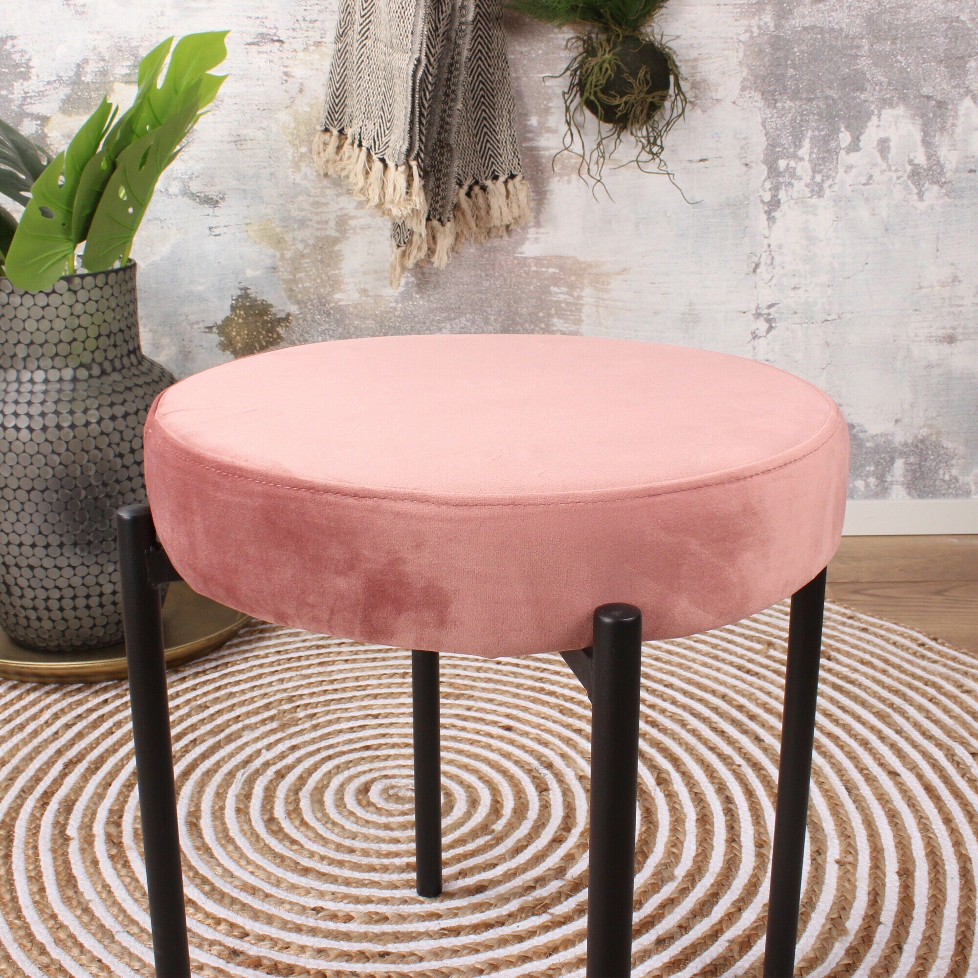 DS4U - Mika velvet kruk roze