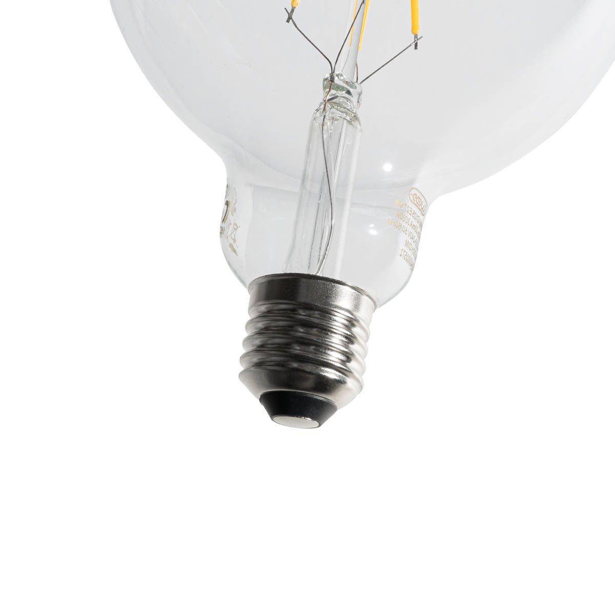 Set van 5 E27 dimbare LED lampen G125 5W 450 lm 3000K