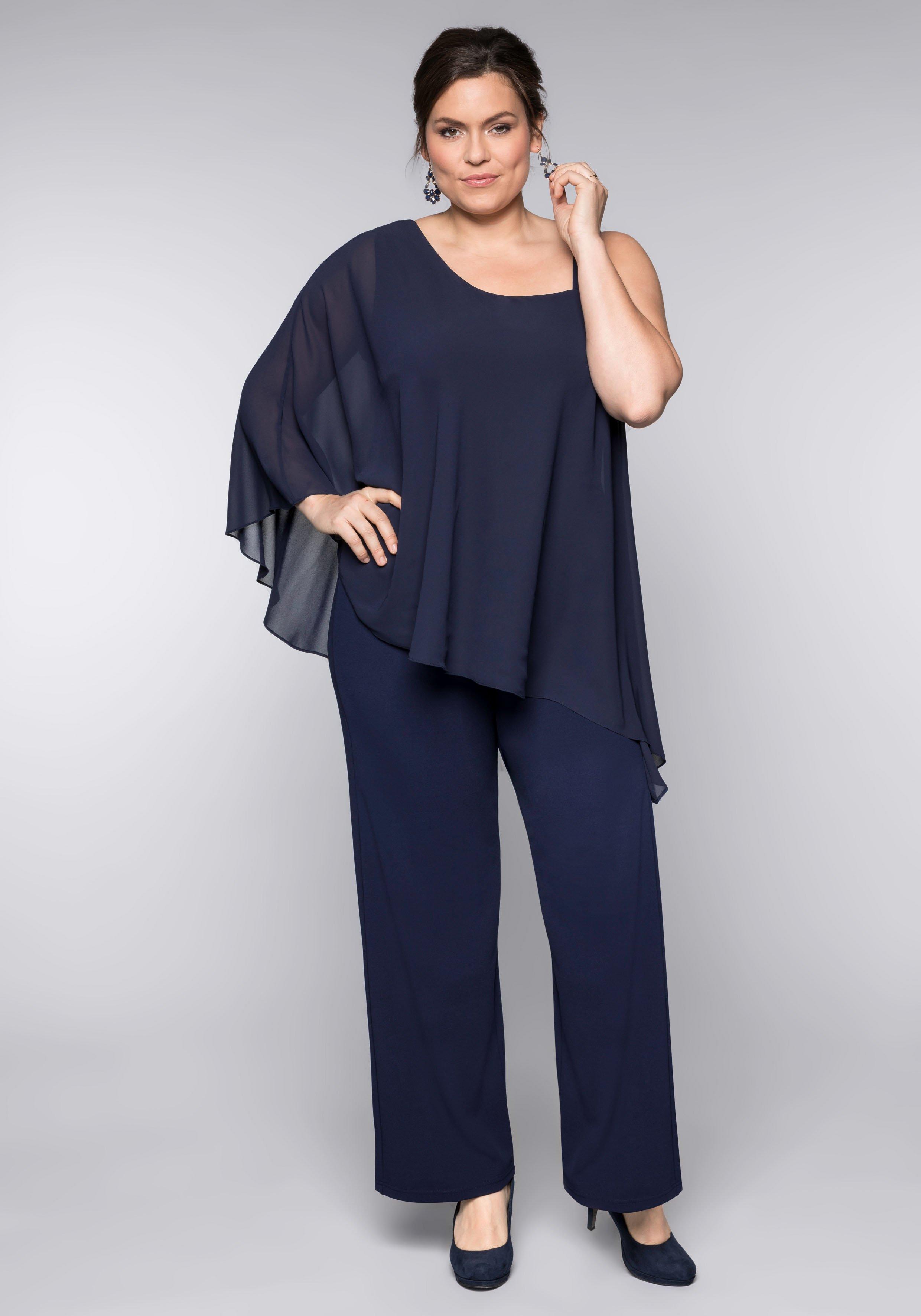 Overall im Lagenlook mit Fledermausärmel