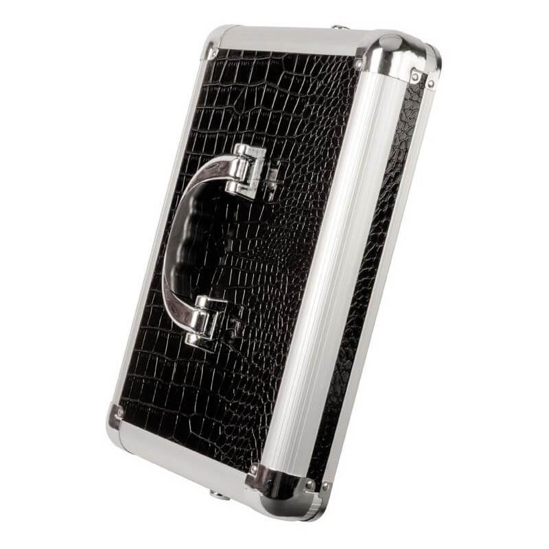 Valise crocodile noire 2 niveaux Parisax Professional