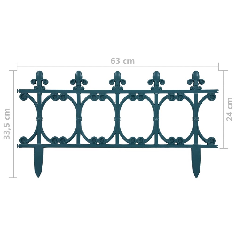 Bordures de jardin 16 pcs vert 10 m pp