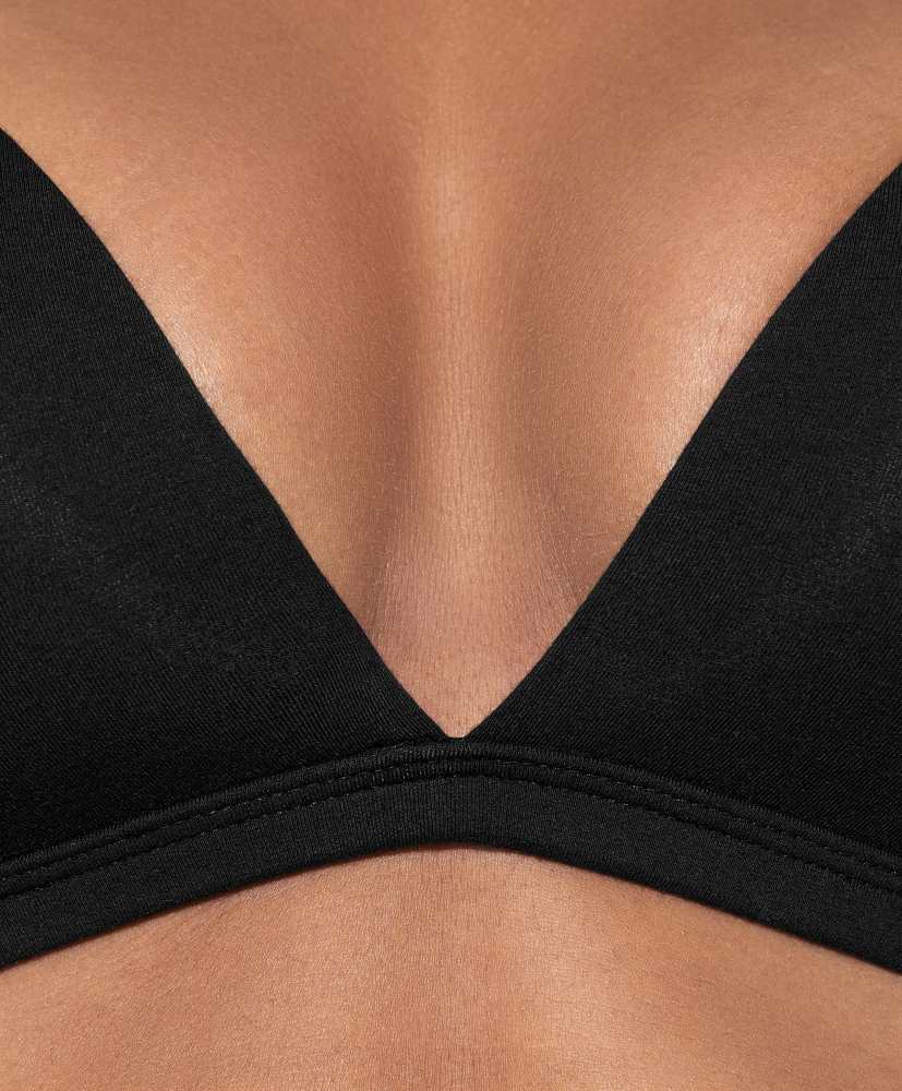 Sutiã triangular push-up de algodão