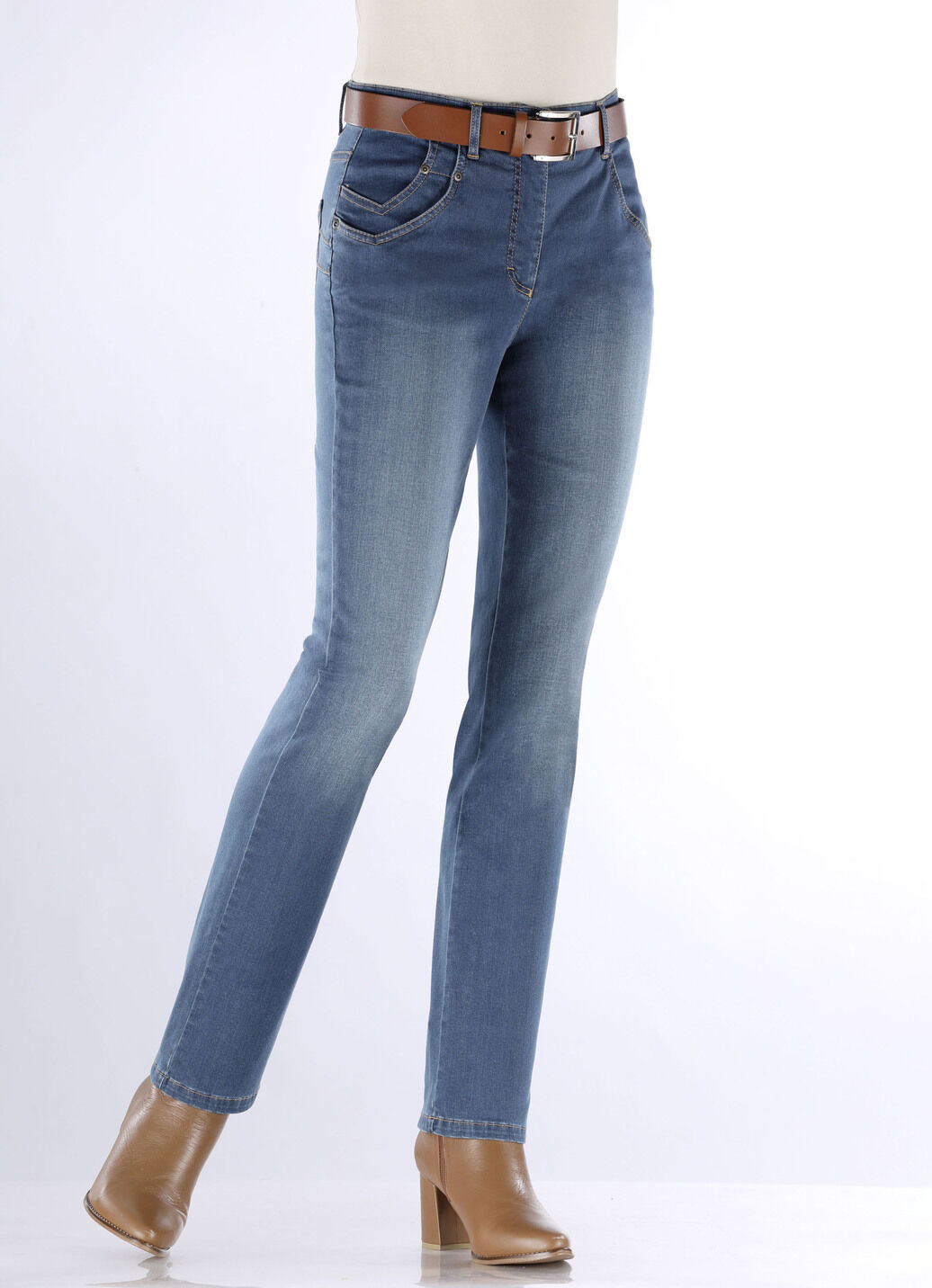 Jeans mit raffinierter Taschenlösung