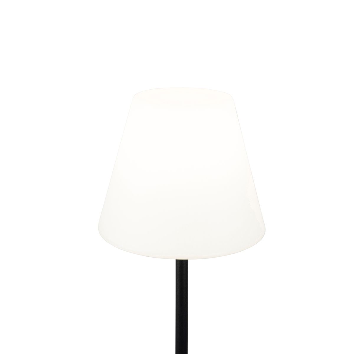 Smart vloerlamp zwart met witte kap 35 cm IP65 incl. Wifi A60 - Virginia