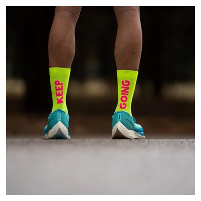 Chaussettes Sporcks Keep Going Jaune