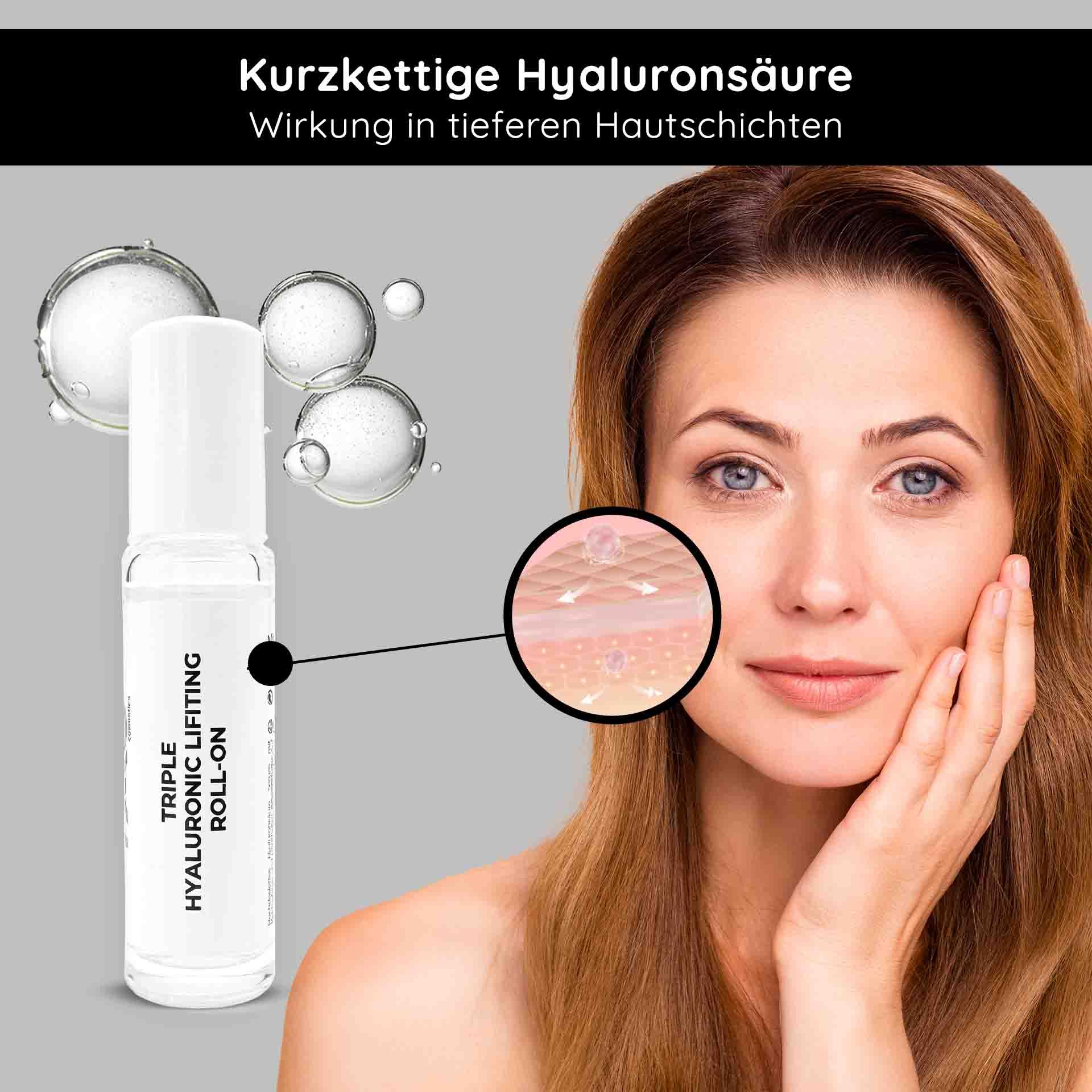 RAU Cosmetics Triple Hyaluronic Lifting Serum Roll-On mit 3facher Hyaluron Power