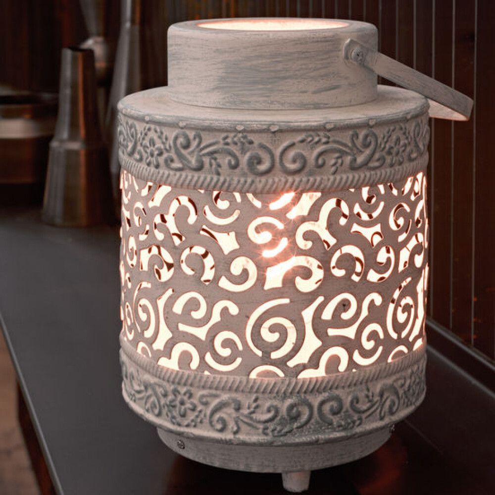 BORDLAMPE EGLO TALBOT Ø17CM HVIT/SVART