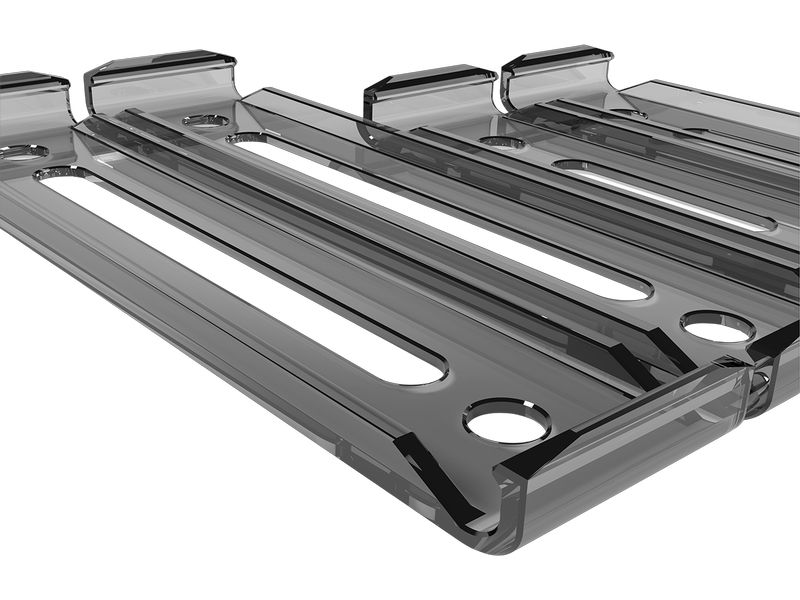 X-Click Rahmenloser Nummernhalter Shadow Black, 30 x 8 cm/5 Klick-Kennzeichenhalter für Wechselschilder