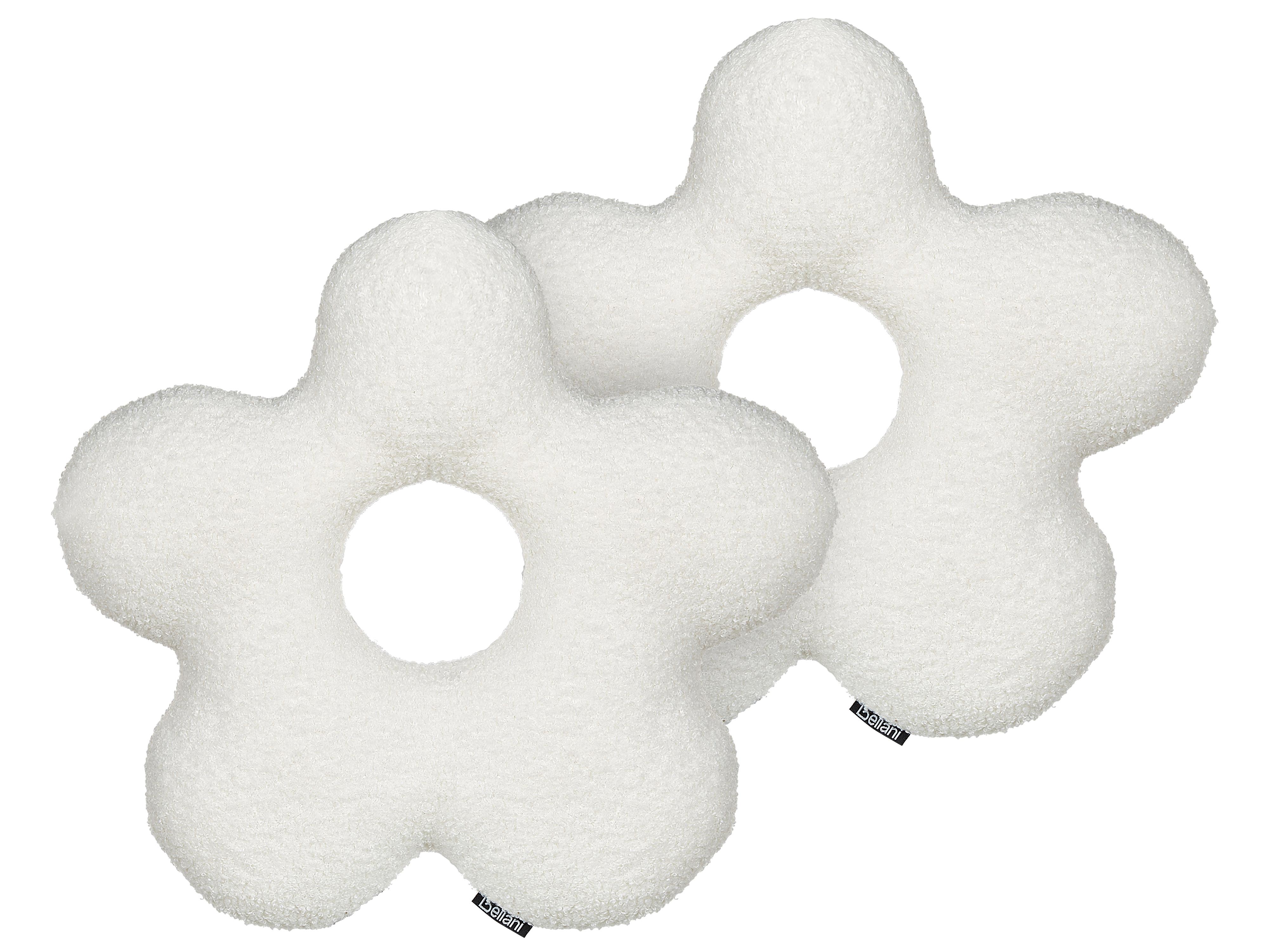 Set van 2 sierkussens CAMPONULA Bouclé 40 x 40 cm Gebroken wit effen