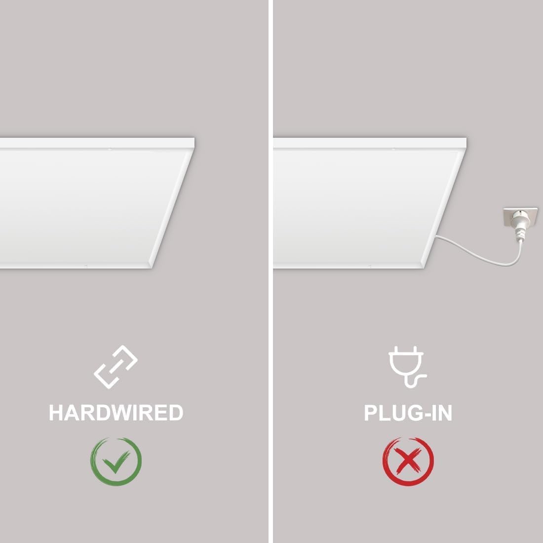 Infrarotheizung Deckenmontage mit Thermostat 860W, Infrarot Deckenheizung mit Überhitzungsschutz, Heizplatte Heizkörper Heizpaneel, Elektroheizung Energiesparend-1230 * 630mm