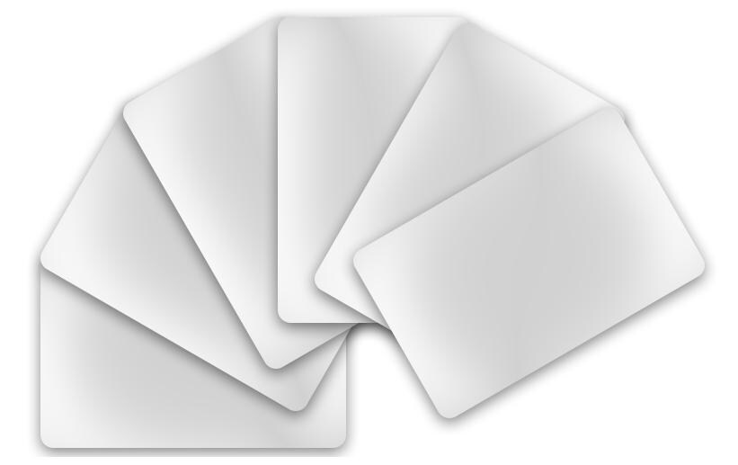 Karte(n) PVC 86 x 54 x 0.76 mm - 100er Pack weiss100er Pack weisser Blanko Karten