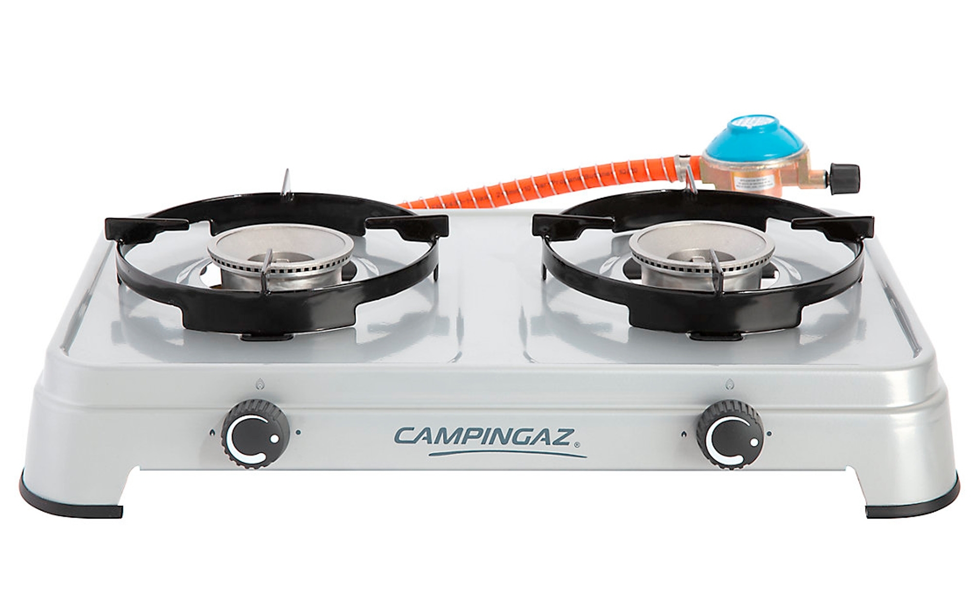 Campingaz Camping Cook Gaskocher mit Schlauch &amp,  Regler für CV- Kartusche, 2-flammig