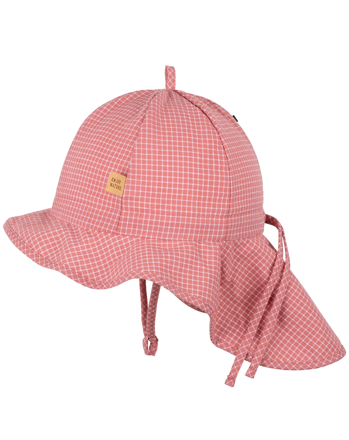 Sommerhut CHECK mit Nackenschutz in mauve