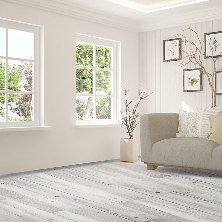 Lame PVC adhésive Poprock blanc 15,2 x 91,4 cm GoodHome