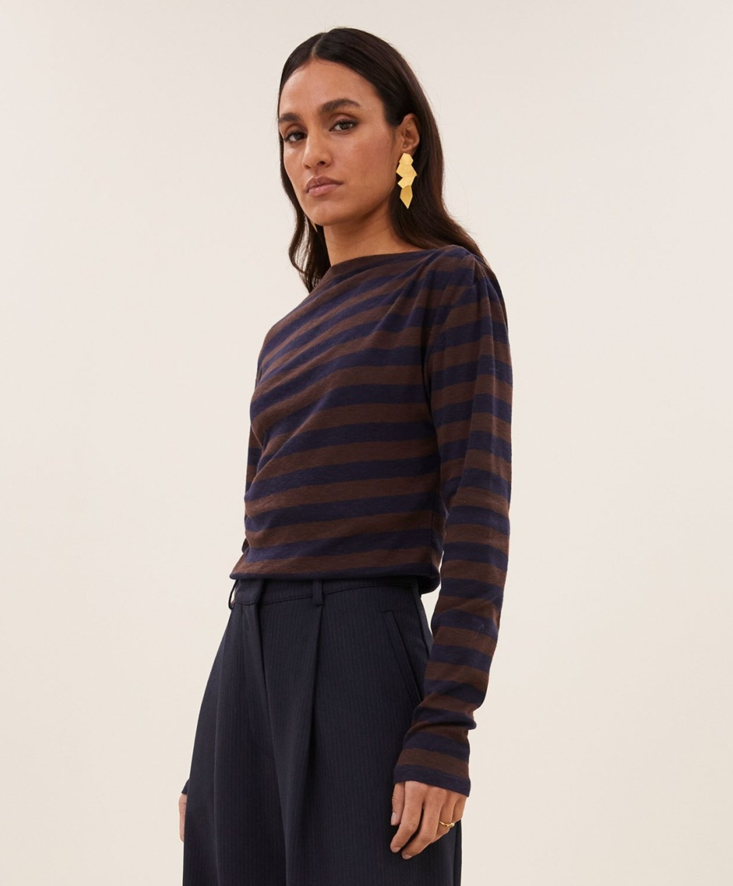by-bar Dames longsleeve bruin