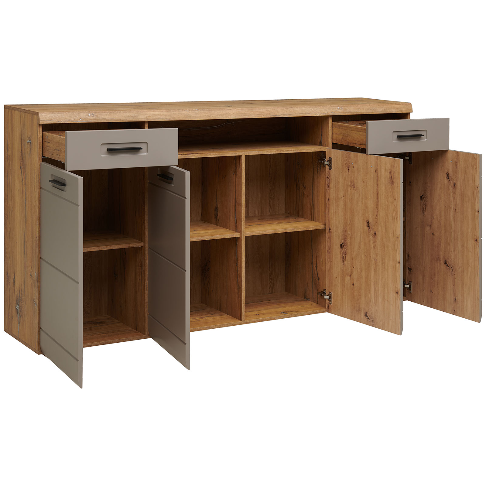 Luca Bessoni Sideboard AURIS - Basalt - Flagstaff Eiche - 200 cm