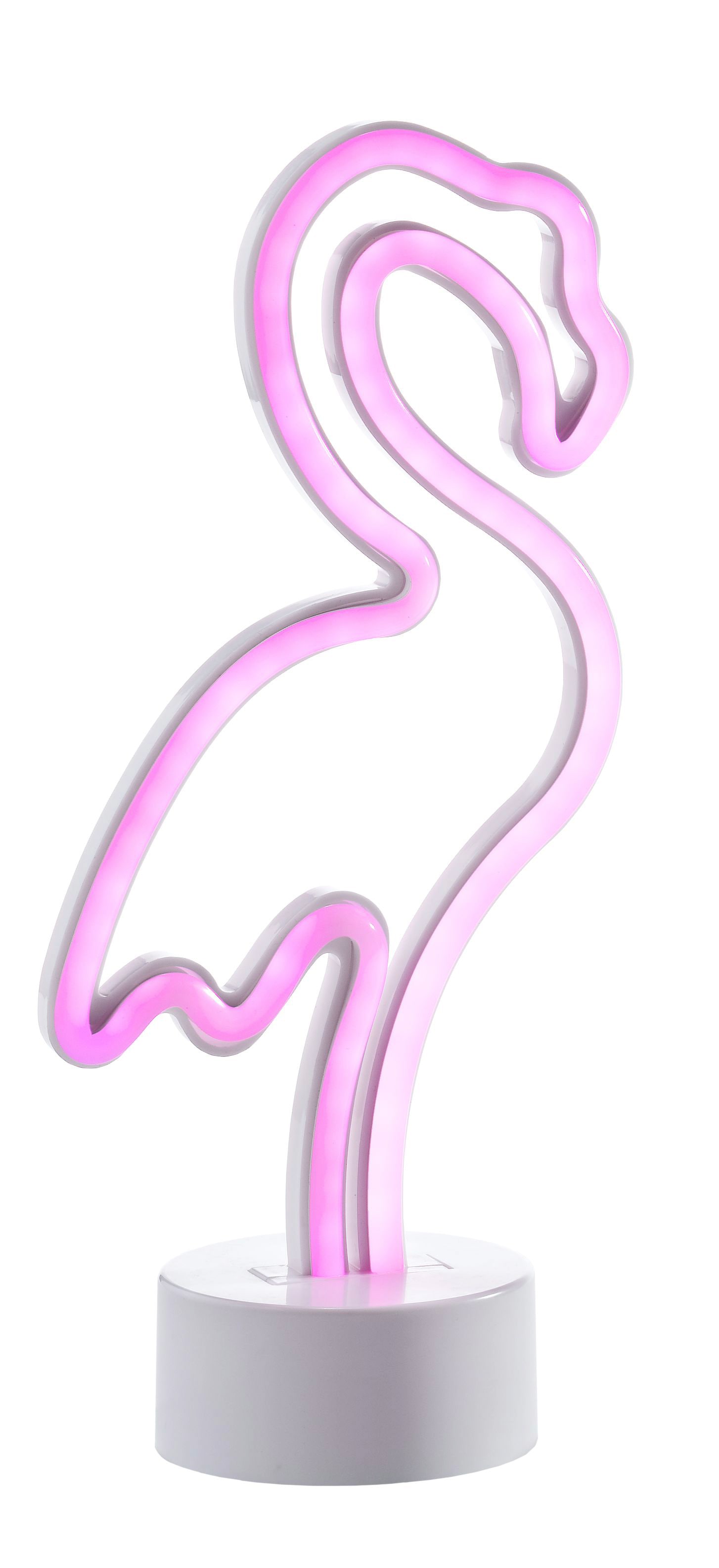 casaNOVA Akku LED Dekoleuchte FLAMINGO weiß /pink