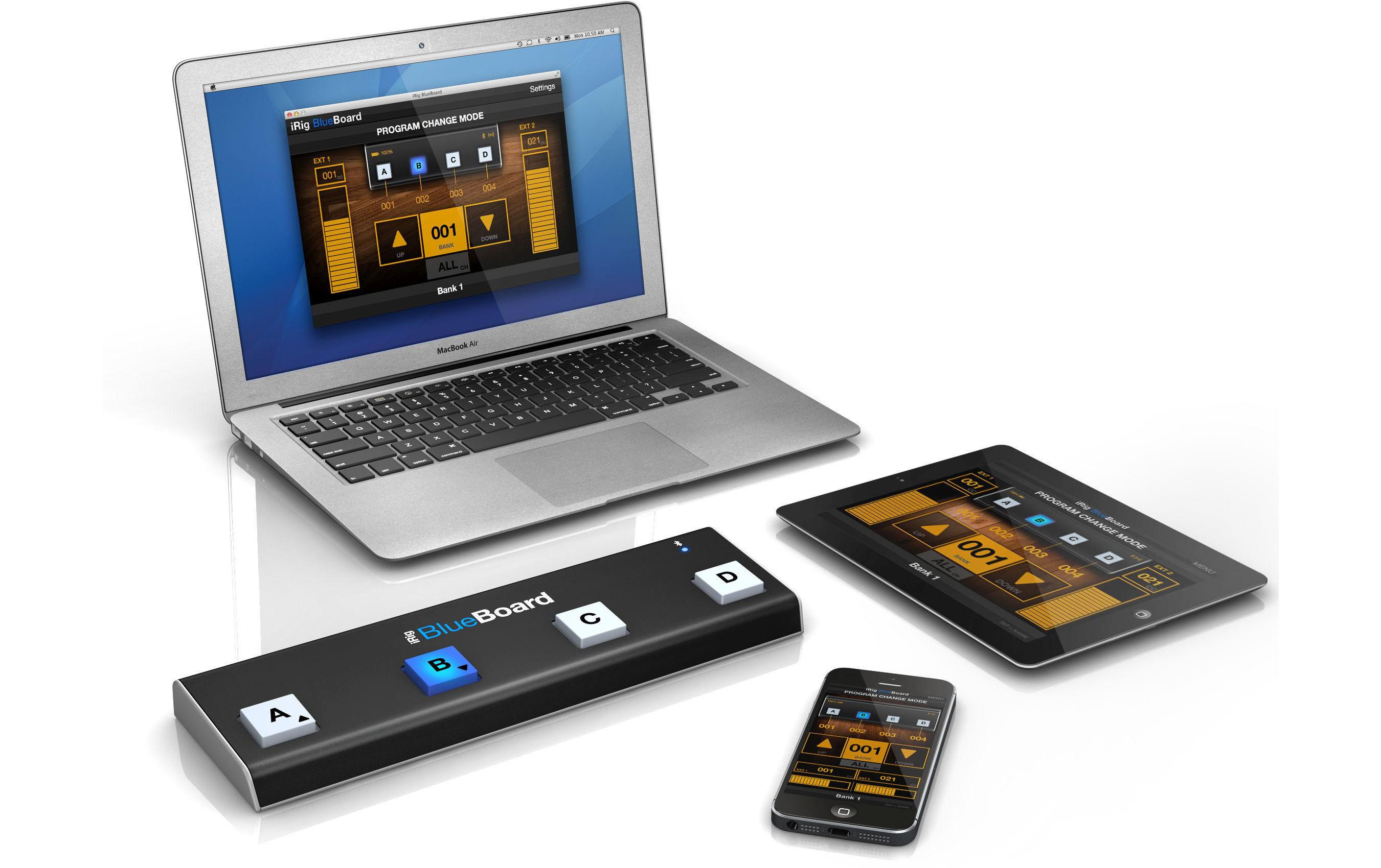Fusscontroller iRig BlueboardKabelloser MIDI-Fussschalter