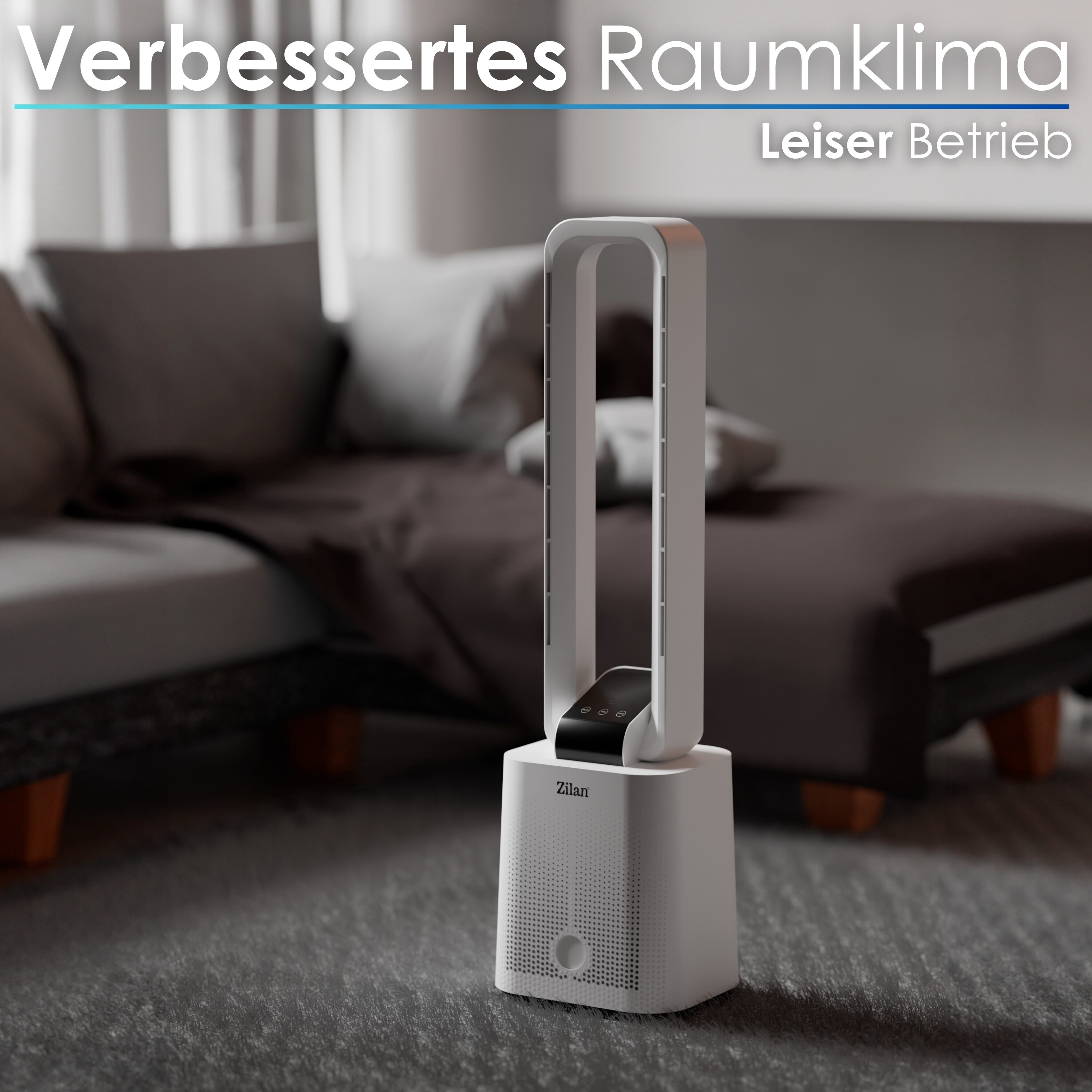 Zilan Turmventilator m. Fernbedienung 12 Stufen Timer LED-Display